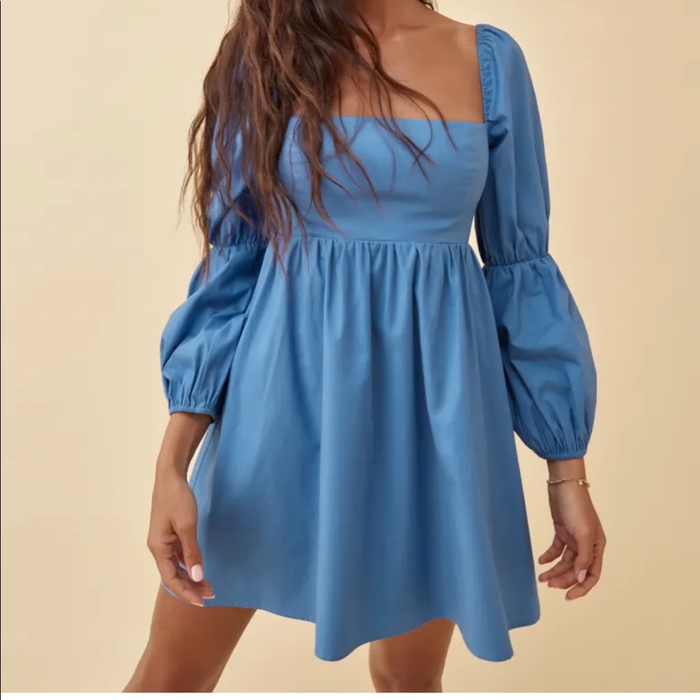 Reformation, size 0, Michaela Dress, color- Azure